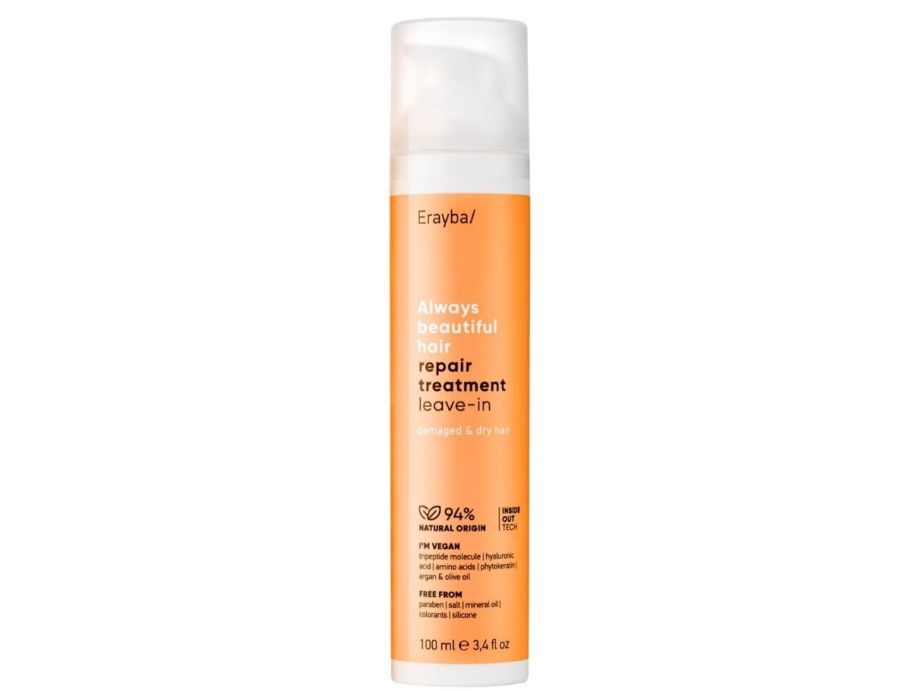 ERAYBA/ ABH REPAIR TREATMENT LEAVE-IN - nenuplaunama plaukų priemonė su peptidais 100ml ERAYBA/ ABH REPAIR TREATMENT LEAVE-IN - nenuplaunama plaukų priemonė su peptidais 100ml