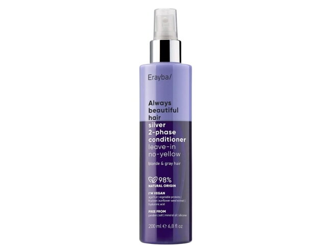 ERAYBA/ ABH SILVER 2-PHASE LEAVE-IN CONDITIONER - nenuplaunamas, dvifazis šviesiaplaukių purškiamas kondicionierius 200ml ERAYBA/ ABH SILVER 2-PHASE LEAVE-IN CONDITIONER - nenuplaunamas, dvifazis šviesiaplaukių purškiamas kondicionierius 200ml