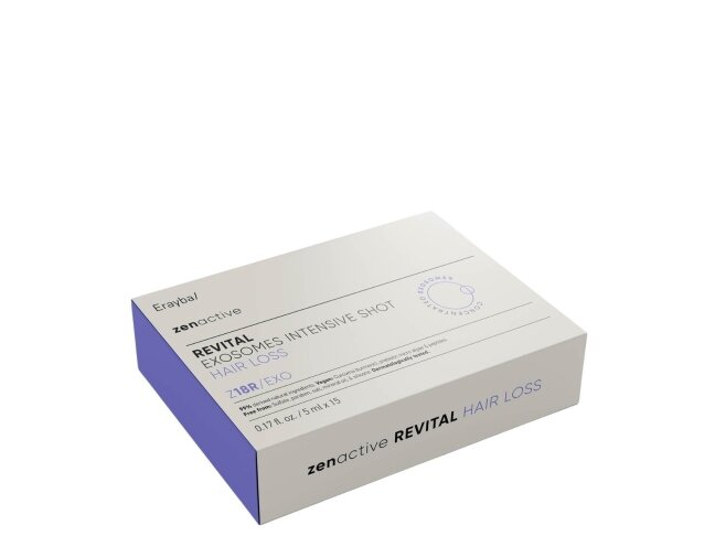 ERAYBA/ ZENACTIVE Z18R REVITAL EXOSOMES INTENSIVE SHOT HAIR LOSS - intensyvaus veikimo ampulės nuo plaukų slinkimo su egzosomomis 15x5ml ERAYBA/ ZENACTIVE Z18R REVITAL EXOSOMES INTENSIVE SHOT HAIR LOSS - intensyvaus veikimo ampulės nuo plaukų slinkimo su egzosomomis 15x5ml