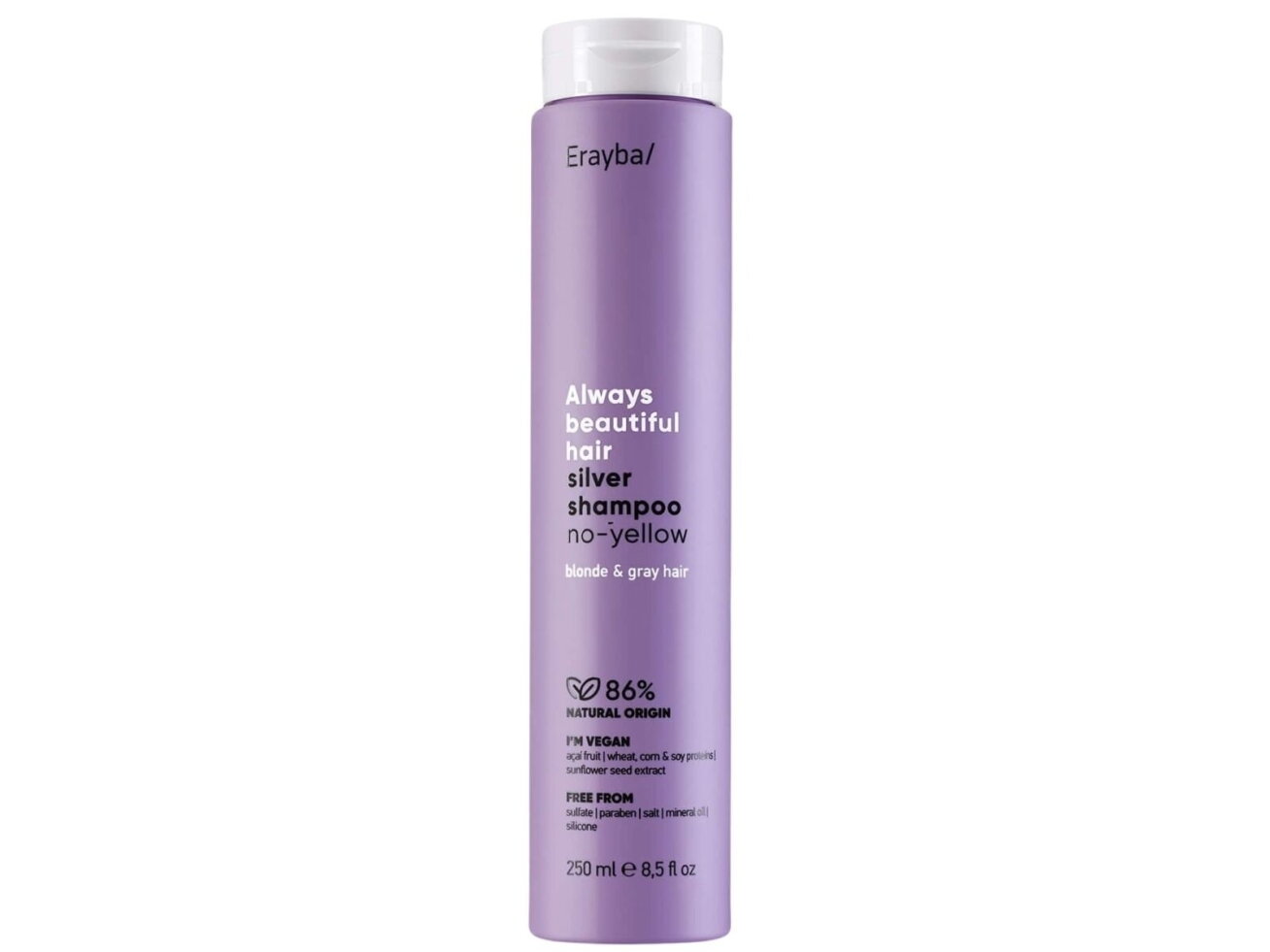 ERAYBA/ ABH SILVER SHAMPOO NO YELLOW - pilkinantis šampūnas šviesintiems plaukams 1